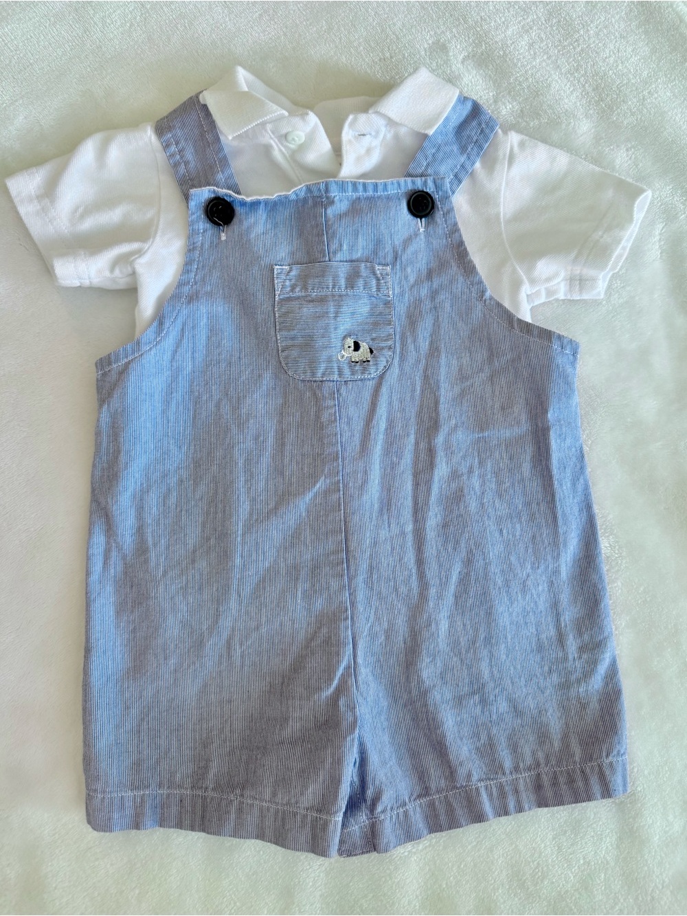 Starting Out Infant Overalls with White Polo Set (size 6-9M)